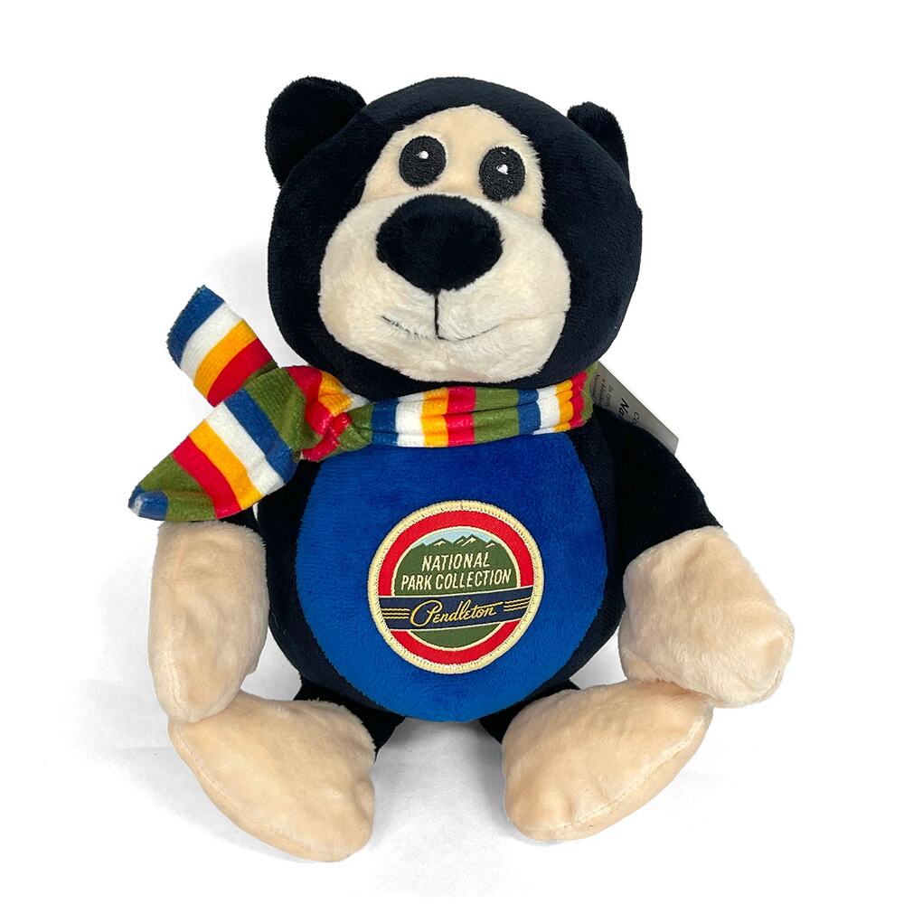 Pendleton Plush Black Bear Dog Squeaker Toy New $18 National Park Collection 10"